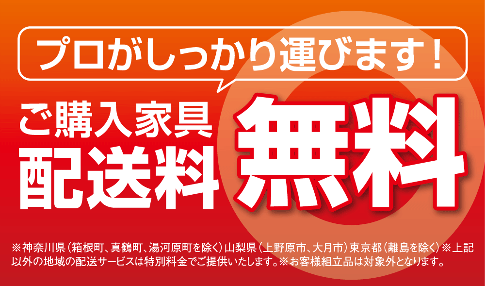 当社指定エリア内の配送料無料
