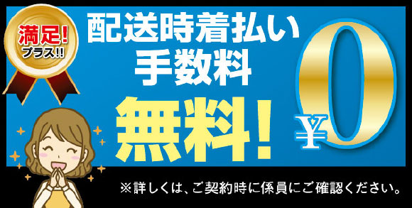 配送時の着払い手数料無料