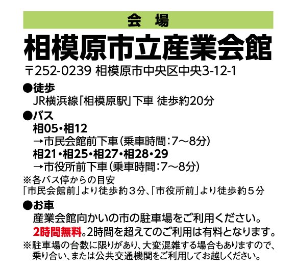 相模原市立産業会館アクセスマップ