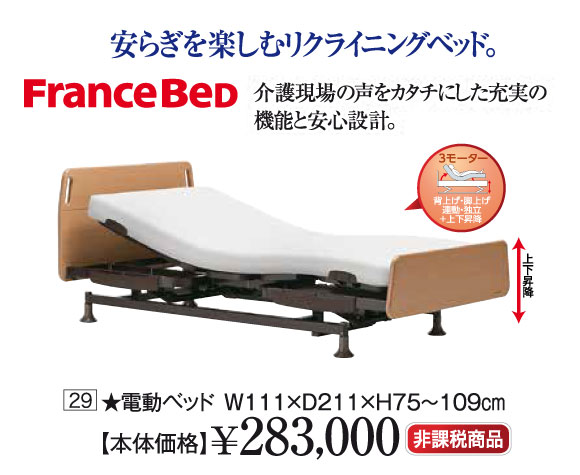 プレミアムセール:電動リクライニングベッド