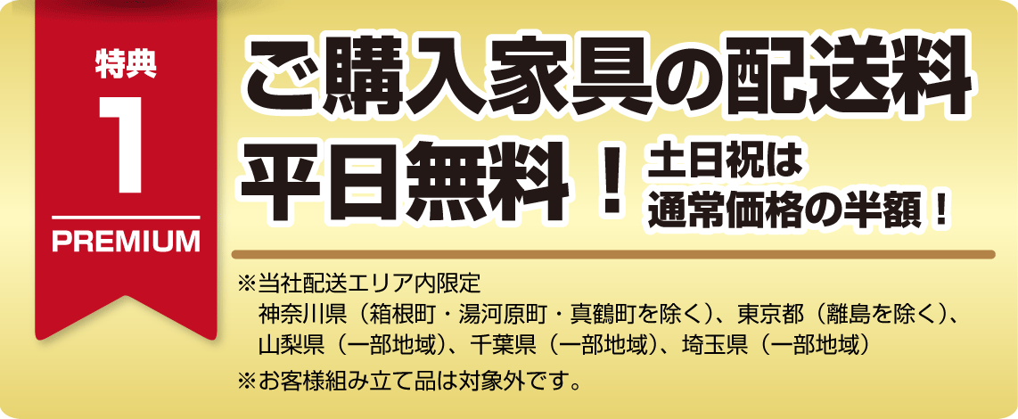 ご購入人の配送料平日無料・土日祝は通常価格の半額！