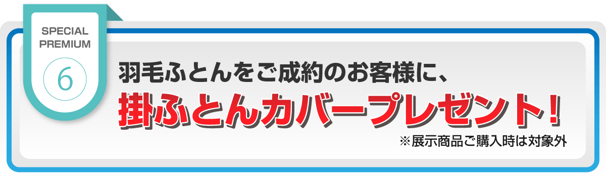 羽毛ふとんをご購入で掛ふとんカバーをプレゼント！