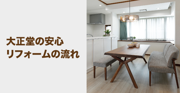 大正堂の安心リフォームの流れ