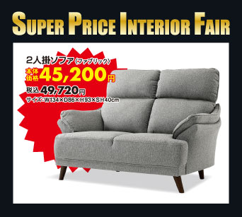 2人掛ソファ：税込49,720円
