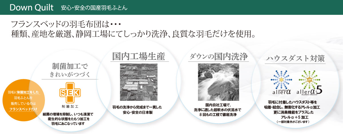 フランスベッドの羽毛ふとん