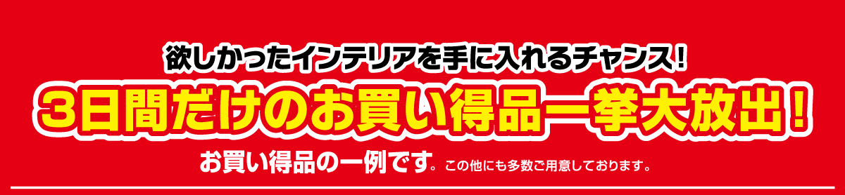 お買い得商品の一例