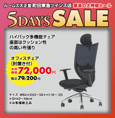 オフィスチェア79,200円（税込）