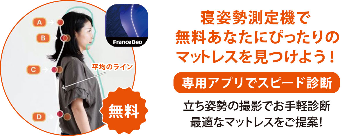 寝姿勢測定器であなたにぴったりのマットレスを診断!