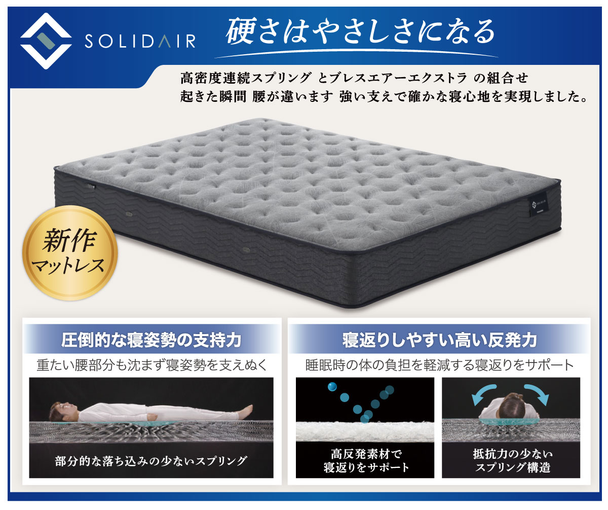 硬さはやさしさになる　新作マットレス展示！