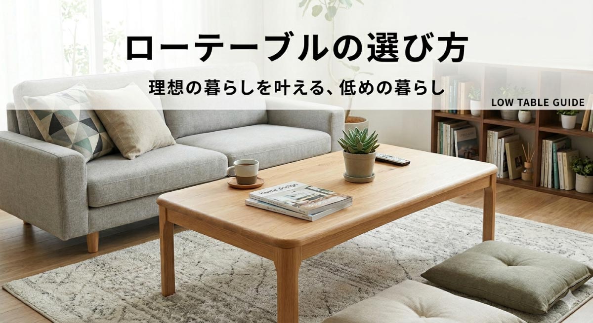 ローテーブルの選び方｜失敗しないサイズの決め方・高さを解説