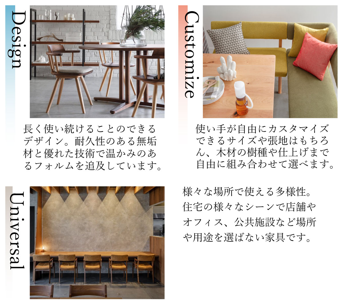 ナガノインテリアの3つのBasic